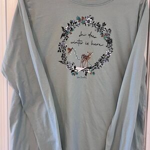 Vera Bradley Light Blue Cotton Shirt
